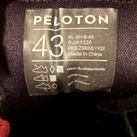 Peloton Altos Indoor Cycling Shoes Size 43 Black Red Unisex Bike Buckle Active - Picture 9 of 11